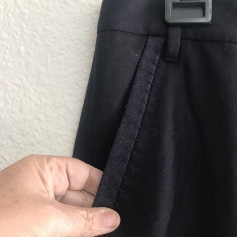Miu Miu Women Trouser Wool Pants Straight Black 40 US 4 Pockets Zip - Picture 4 of 10